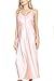 iooho Women's Satin Nightgown Long Slip Sleeveless Sleepwear Night Dress Sexy Night Wear For Women
