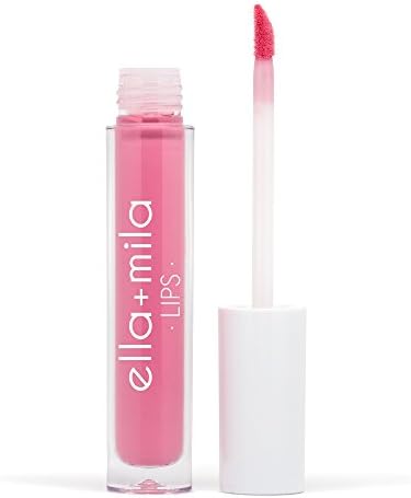 ella+milaLewd but Prude Velvet Matte Liquid Lipstick - Moisturizing Pink Matte Lipstick with Vitamin E - Lightweight, Non-Sticky & Long Lasting Pink Lipstick Matte Finish - Cruelty-Free & Vegan (4ml)