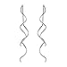 Acefeel Fresh Style Exquisite Threader Dangle Earrings Curve Twist Shape for Women's Gift E158