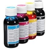 4 x 100ml Universal Refill Ink Bottles for HP, Brother, Lexmark, Samsung, Epson, Canon, Xerox, Kodak, Dell, Advent