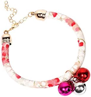 Bverionant Adjustable Cat Collar Floral Pattern Kitten Collars for Dogs with Bell