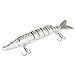 Lixada Fishing Lure,8-12inch Lifelike Multi-jointed 8/13-segement Pike Muskie Swimbait Crankbait Hard Bait Fish Treble Hook Tackle