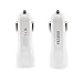 YOZATIA Portable Dual USB Plug Car Charger, Smart 3.0 25V Quick Charge Fit Iphone, Ipod, Ipad,Samsung and Other Devices - White