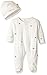 Magnificent Baby Baby Magnetic Embroidered Footie and Hat Set, Cream Elephant, New Born