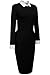 Meaneor Women Party Tunic Sheath Peplum Wear to Work Business Bodycon Dress