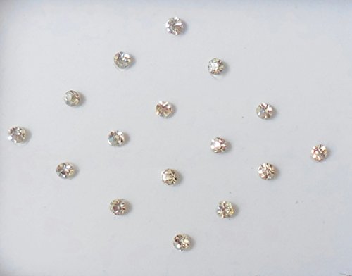 India crafts 4 packs - 1 mm-80 silver dots diamond crystal bindi/…