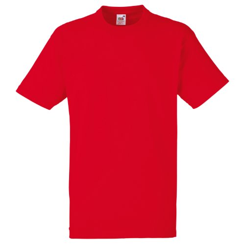 Fruit of the Loom Camiseta de algodón pesado Rojo XL