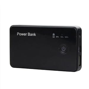 モバイルバッテリー型ビデオカメラ 大容量3000MAH H.264 MINI DV HD720P ブラック