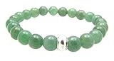 Heart Chakra Bracelet 4th Chakra Balancing Green Aventurine Gemstone Beaded Elastic Bracelet, 7 3/4