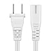 TNP 2 Prong Power Cord NEMA 1-15P to IEC320 C7 Power Cable Replacement for PS5 & PS4, Power Cord for Xbox Series S/X, Xbox One S/X, Printers, Soundbar LG, Samsung, TCL, Apple TV, 6 ft, White