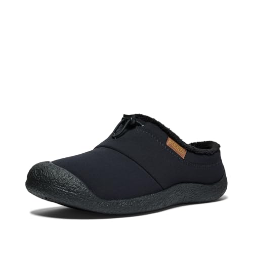 KEEN Men's Howser 3 Slide Comfy Durable Slippers, Black/Black Recycled, 10.5