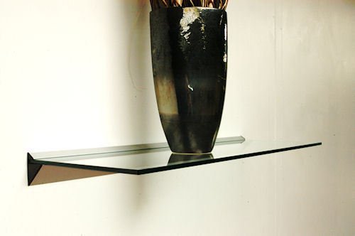 Toughened Clear Safety Glass Floating Shelf 60cm Wide