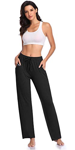 Womens-Yoga-Pants-Long-Modal-Comfy-Drawstring-Trousers-Loose-Straight-Leg-for-Yoga-Running-Sporting-with-Pockets
