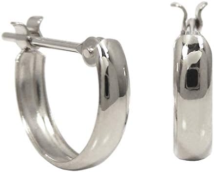 Pt900 プラチナ 甲丸 フープ 幅2mm 外径10.0mm スナップ ピアス レディース