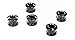 The Flying Wheels Single Bicycle Chainring Bolts - Black Steel Set of 5 (Black)