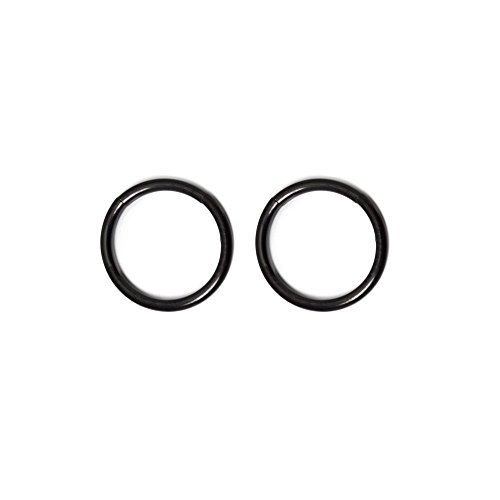 16g 3/8" (10mm) Seamless Segment Ring I.p. Over Surgical Steel Black By Eg Gifts 2pc