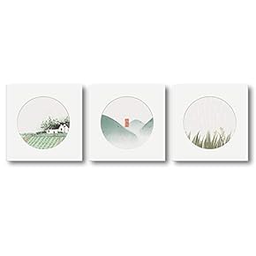 Canvas Wall Art Four Season View Painting Artwork for Home Prints Framed - 12"x12"x3 Panels