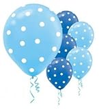 20 ct Blue Polka Dot Balloons