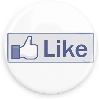 Facebook "Like" 3.0 Inch Pin Back Button