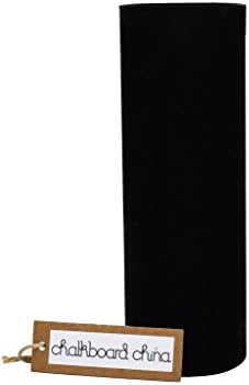 9” Chalkboard Vase, Cylinder, Black, Glass Decorative Centerpiece by Chalkboard China