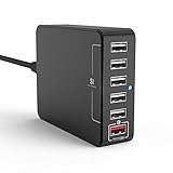 USB Charger, Jelly Comb Desktop Charger : 6-Port USB Charging Station, Charger Hub, Multiple USB Charger, USB Power Adapter for iPhone X,7, iPad, Samsung Galaxy S8 S8 Edge, LG G5, Nexus All Smartphone