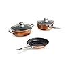 Non-Stick-Cooking-Pans-and-Pots-Set-5-pcs-Oven-Safe-Copper-Cookware-Saucepan-Pots-with-Lids-Kitchenware-Frying-Pan-by-Nuovva Non-Stick Cooking Pans and Pots Set - 5 pcs Oven Safe Copper Cookware - Induction Hob Saucepan Pots with Lids…