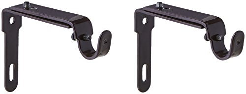 Amazonbasics adjustable wall bracket, set of 2, bronze