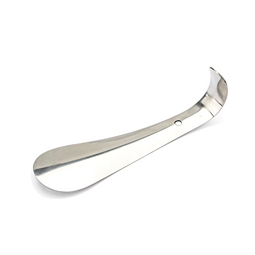 RAHATA 2 Pieces Short Metal Shoe Horn Stainless Steel Professional Shoe Horn