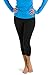 Fishers Finery Ecofabric Capri Legging; Casual Lounge Legging (Black, M)