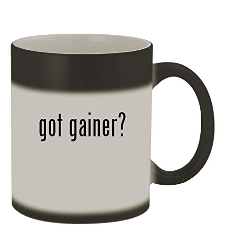 got gainer? - 11oz Color Changing Sturdy Ceramic Coffee Cup Mug, Matte Black