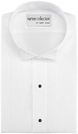 Henry Segal Men's Tuxedo Tuxedo Shirt- Poly Cotton 1/8 Inch Wing Collar (15.5-32/33)