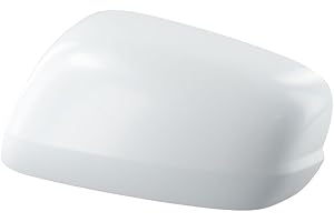 For Honda Fit 2009-2013 Left Rearview Mirror Cover White ABS Shell Housing Trim Compatible for Jazz Without Light Models