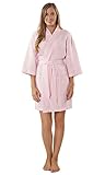 Lightweight Knee Length Waffle Kimono Bridesmaids Spa Robe
