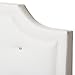 Baxton Studio BBT6376-White-Queen Bed with Upholstered Headboard, Queen, White