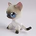 Action Figures Pet #5 White Black Siamese CAT Blue Eyes Toy