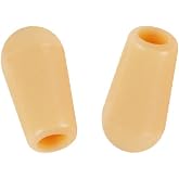 DIAO79NI #8/32 Thread Guitar 3-Way Toggle Switch Tips, LP Switch Caps Knobs, Compatible with Gibson Les Paul/SG with Switchcraft-style Pickup Selector Switch, Vintage Cream (Set of 2)