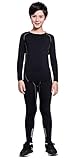 Kid’s Thermal Underwear Set Long John Skin Base Layer Tops and Bottom Moisture Wicking