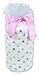 Stephan Baby Ultra Soft Plush Fleece Blanket, Pink Pastel Polka Dots