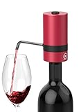 WAERATOR W2 Luxurious Instant 1-Button Electric Wine Aerator for Wine Bottle w/ Spout - 6X More Oxidation for Wines, Scotch & Whiskey