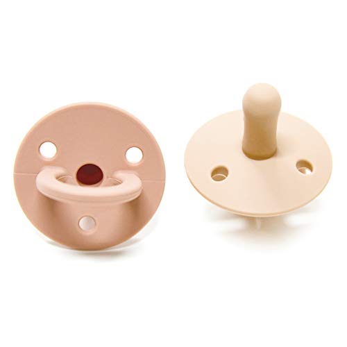 Soother Pacifier Set of 2, Food Grade Silicone Pacifiers with Handle