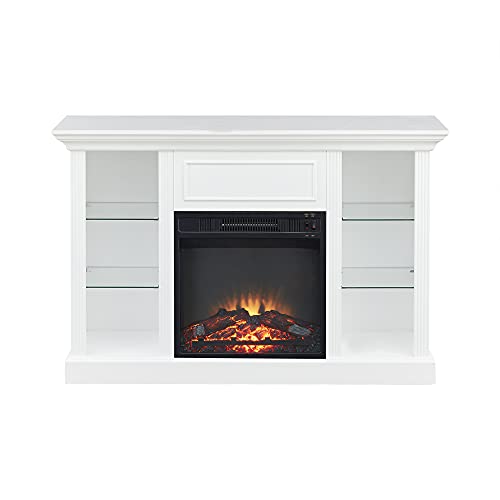 GOOD & GRACIOUS Mid Century Modern Electric Fireplace TV Stand, Fit up