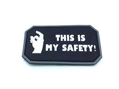 This is My Safety Blackhawk Down Black PVC Airsoft Patch
