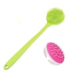 CINLITEK Body Brush Back Scrubber, Silicone Body Bath Brush, Back Brush Long Handle For Shower, Shower Brush Body Scrubber Cellulite Massager & Remover Brush Mitt For Women And Men- 2 Pack
