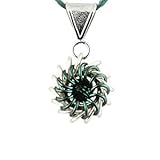 Weave Got Maille Teal Whirlybird Chain Necklace Kit with Swarovski Crystal