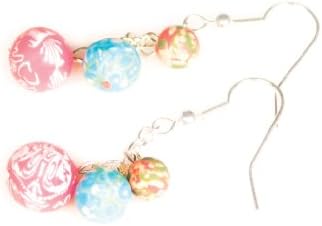 Viva Beads Coral Reef Earrings | 3 Bead Cluster | - Handmade Clay Beads Jewelry 05906025