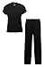 MediFit Men's Basic Solid Two Piece Medical Top & Pants Scrub Set