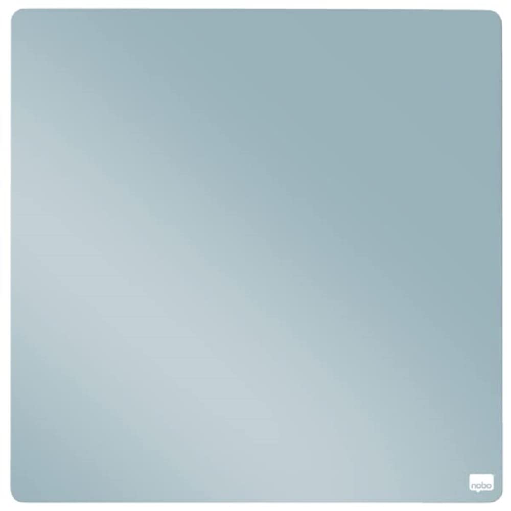 Nobo Mini Magnetic Whiteboard Coloured Tile, Frameless, Dry Wipe, Easy Clean, Wall Mountable, Home/Office, 360 x 360 mm, Grey, 1915624