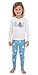 PajamaGram Gingerbread Fun Long-Sleeved Pajamas with Pants, Blue, Big Girls' 8