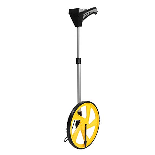 Distance Measuring Wheel, 12.5 Inch Large Digital Measuring Wheel with 5m Steel Measure Tape and Portable Package Bag for Builders Workers Large Area Measurement