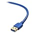 Cable Matters Micro USB 3.0 Cable - 10ft, External Hard Drive Cable, USB to USB-Micro B Cord, Compatible with Seagate, LaCie, Toshiba, Samsung, Western Digital/WD External Hard Drive, Blue
